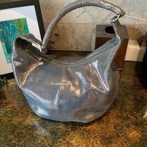 Calvin Klein Collection Shimmering Silver Hobo Bag